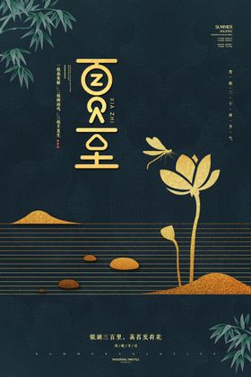 创意简约夏至海报