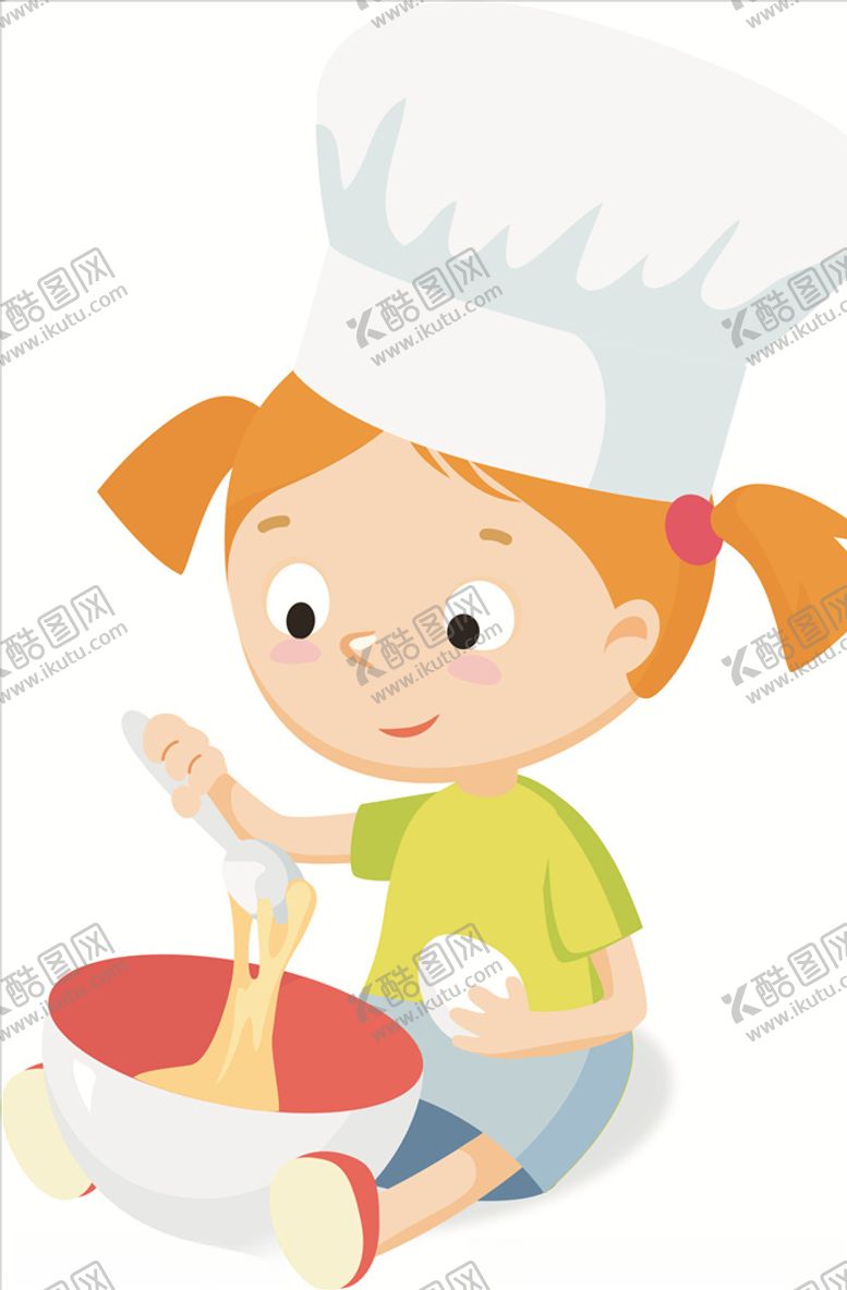 编号：93283710021956055056【酷图网】源文件下载-做烹饪的女孩人物设计