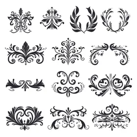 复古装饰花纹图案集合