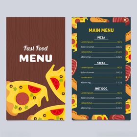 美味披萨菜单设计展示