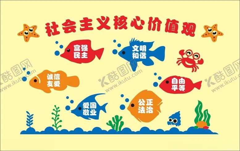 编号：62098302230228182282【酷图网】源文件下载-幼儿园文化墙