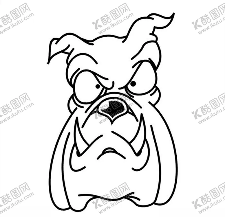 编号：20930005021309015880【酷图网】源文件下载-恶犬狗头CDR矢量图