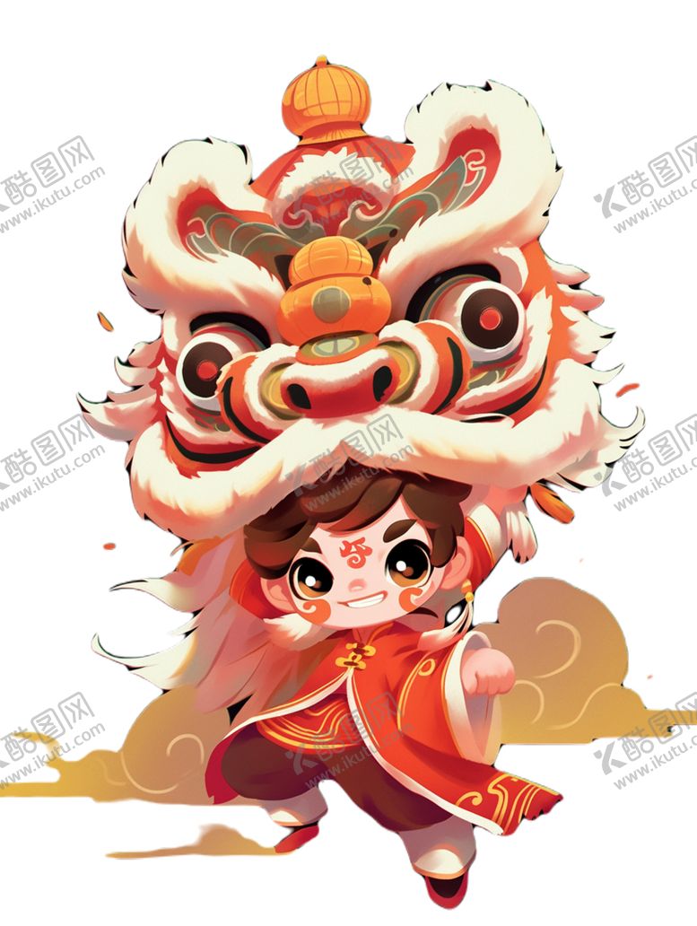 编号：67707812210002145505【酷图网】源文件下载-舞狮插画