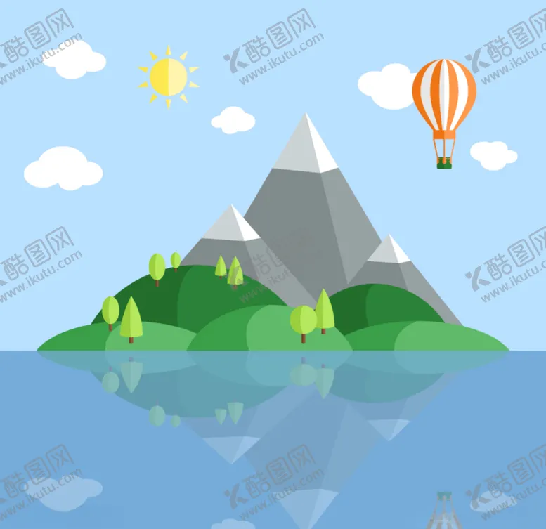 编号：79763705052028388034【酷图网】源文件下载-扁平小岛屿