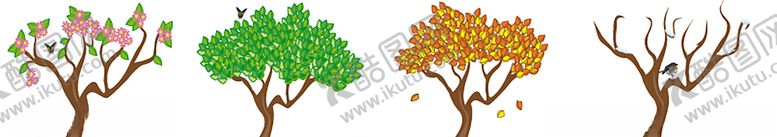 编号：81866804301059397190【酷图网】源文件下载-树的四季变化插图