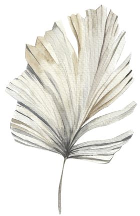 北欧小清新水彩植物图案