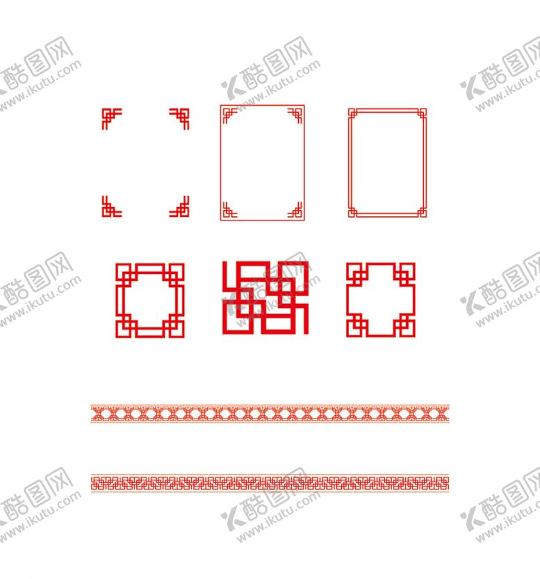 编号：30705504221004511461【酷图网】源文件下载-回纹边框十