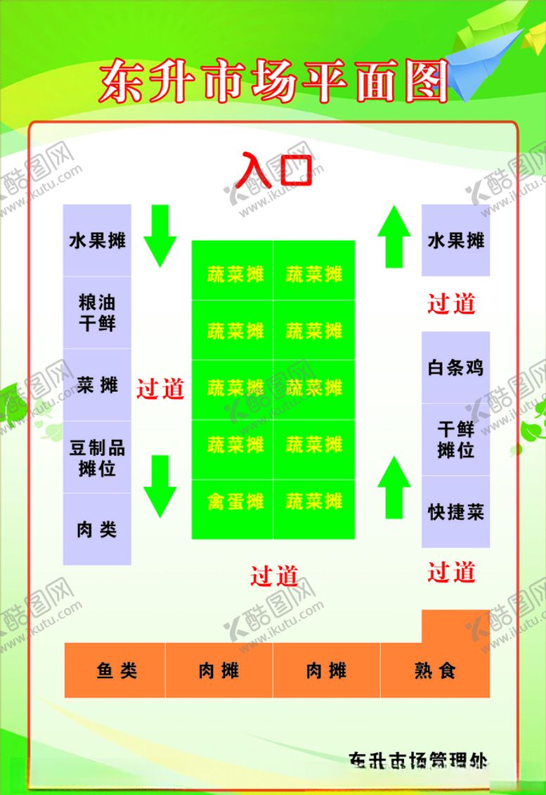 编号：94714405181045106690【酷图网】源文件下载-东升菜场平面图