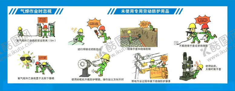 编号：46592507011922476568【酷图网】源文件下载-施工现场错误示范