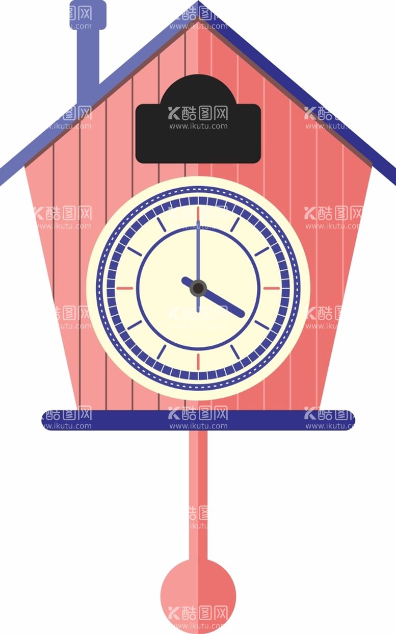 编号：96423710080418024150【酷图网】源文件下载-粉色挂钟