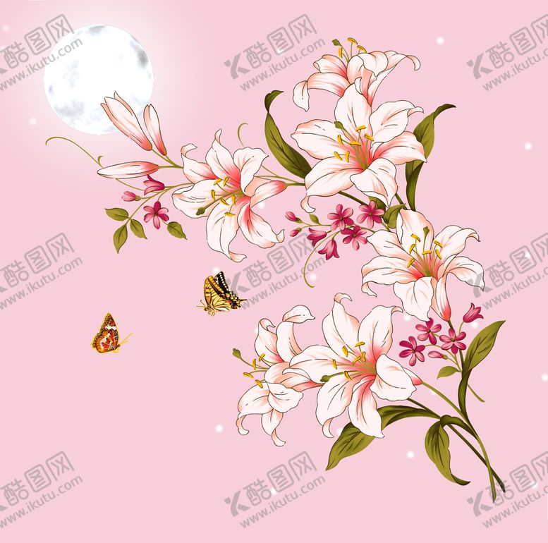 编号：73179410230038358192【酷图网】源文件下载-鲜花百合花 