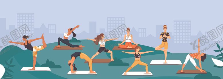 编号：56474206240929144923【酷图网】源文件下载-瑜伽yoga瑜珈动作