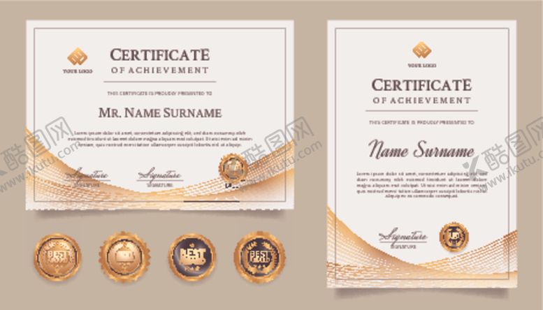 编号：54299311021254004563【酷图网】源文件下载-证书模板