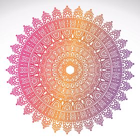 曼陀罗万花筒圆纹底纹