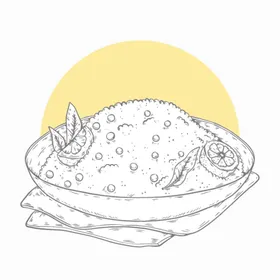 美食手绘物米饭插画
