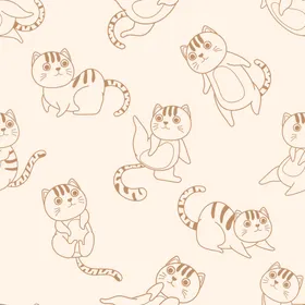 卡通动物标识插画矢量儿童手绘