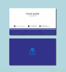 蓝色名片模板公司高档科技
