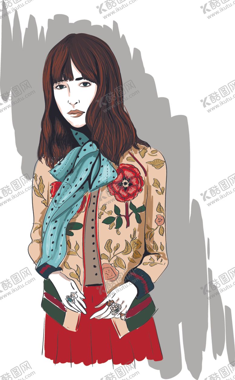 编号：66234509281040488336【酷图网】源文件下载-女性插画