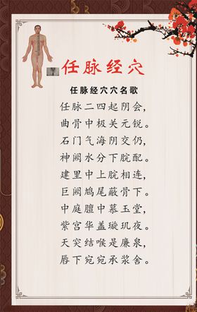 任脉经穴穴名歌