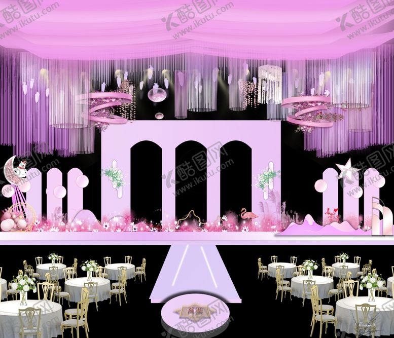 编号：81940109281217229274【酷图网】源文件下载-紫色婚礼