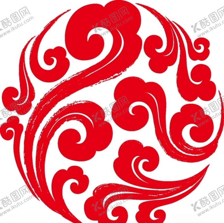 编号：51816810141452313936【酷图网】源文件下载-创意圆形中国风喜庆祥云