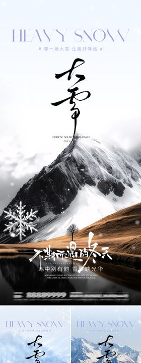 大雪节气系列海报