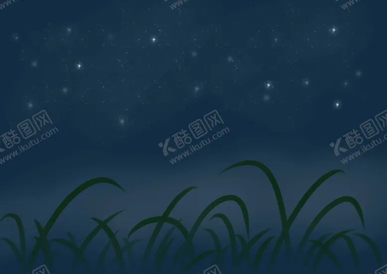 编号：57203106142113107781【酷图网】源文件下载-夜空星空草地星星内页插画手绘