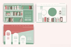 简约风书架主题宣传册设计