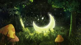 森系插画儿童背景墙海洋卡通小屋