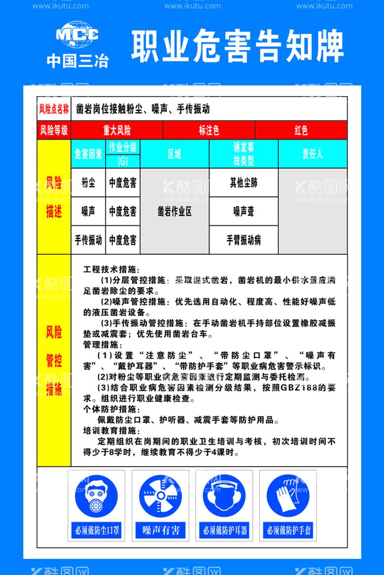 编号：93049912242156402481【酷图网】源文件下载-职业危害告知牌