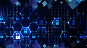 科技感智能锁广告背景