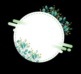 绿色植物花环手抄报简单可爱小清