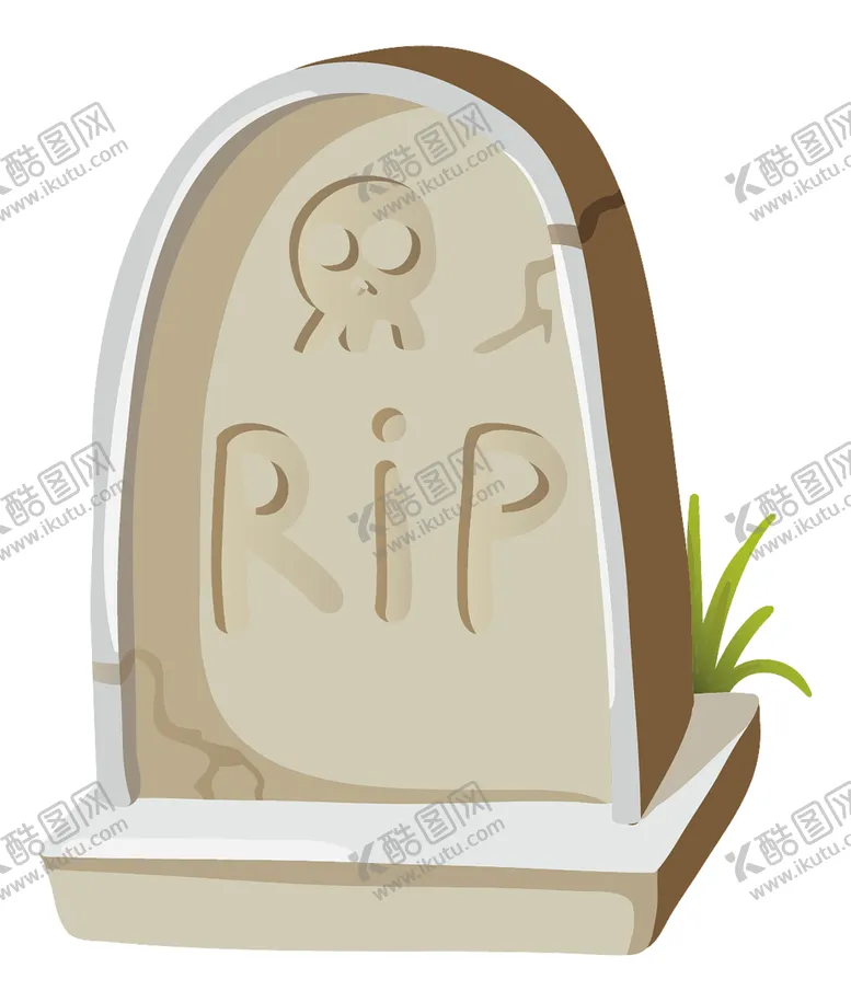 编号：96022412200619321545【酷图网】源文件下载-墓碑卡通高清png免抠元素