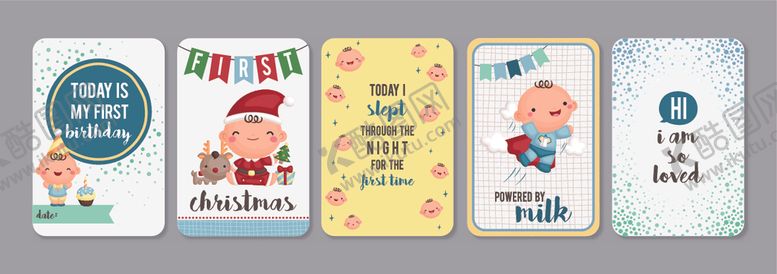 编号：58460911021338413590【酷图网】源文件下载-可爱婴儿卡片设计素材