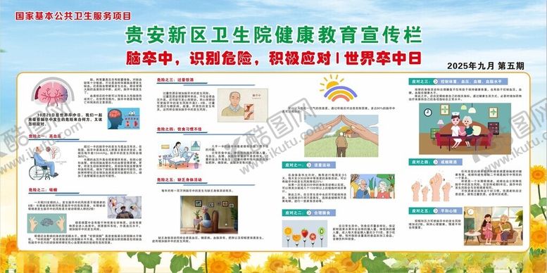 编号：33634704021518164085【酷图网】源文件下载-脑卒中宣传栏