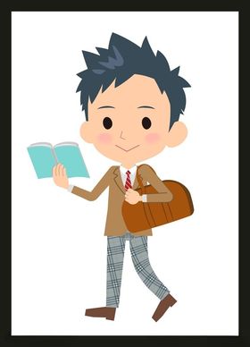 手绘男人男孩卡通卡通动画动画