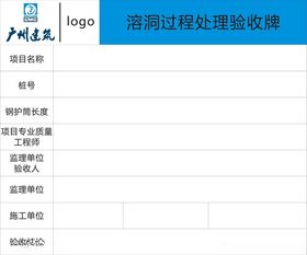 溶洞过程处理验收牌