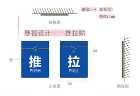 推拉提示牌