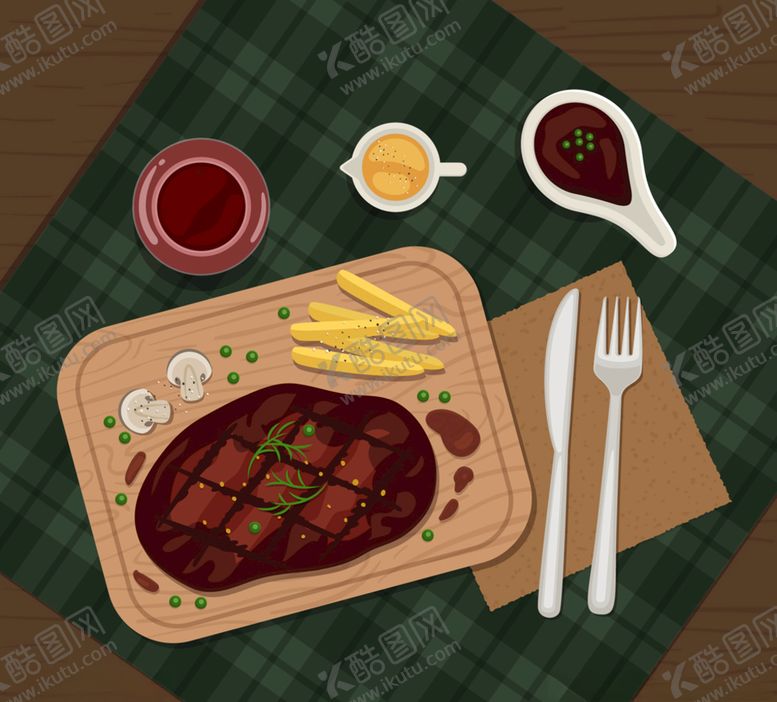 编号：78437110101307078773【酷图网】源文件下载-牛排