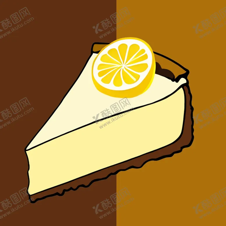 编号：88146302271312513169【酷图网】源文件下载-手绘卡通柠檬芝士蛋糕
