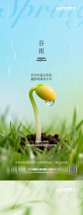 谷雨节气节日海报