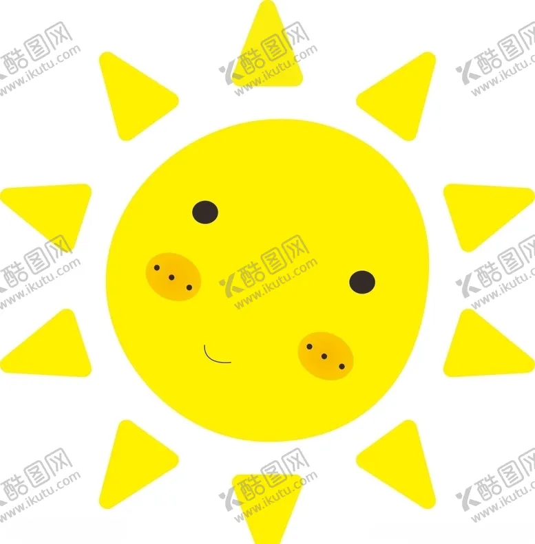 编号：73541807012129087148【酷图网】源文件下载-太阳素材矢量图可爱的太阳