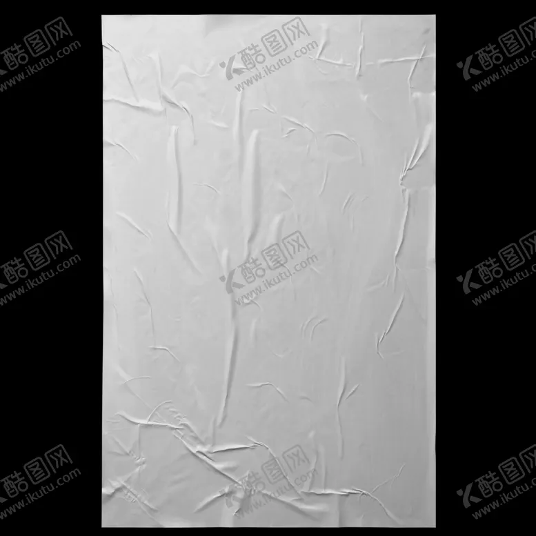 编号：37674302180655356803【酷图网】源文件下载-潮流复古褶皱肌理海报贴图样机