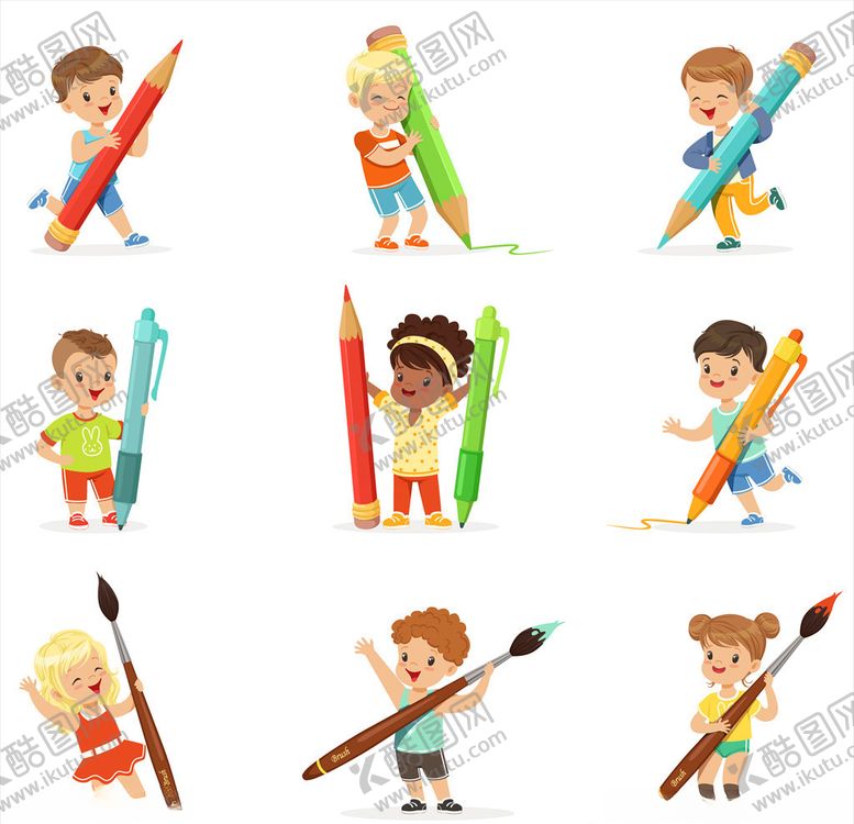 编号：71321009191523459713【酷图网】源文件下载-卡通小孩