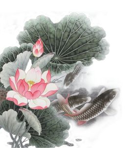 水墨荷花