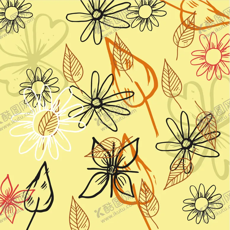 编号：24062309091142226133【酷图网】源文件下载-花卉植物图案背景