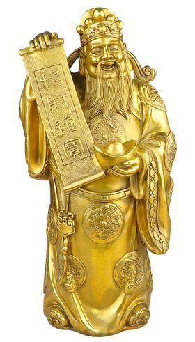 财神雕像PNG免扣素材