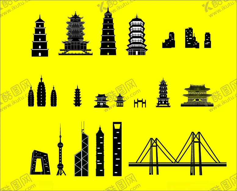 编号：76069512110626491277【酷图网】源文件下载-地标建筑矢量图