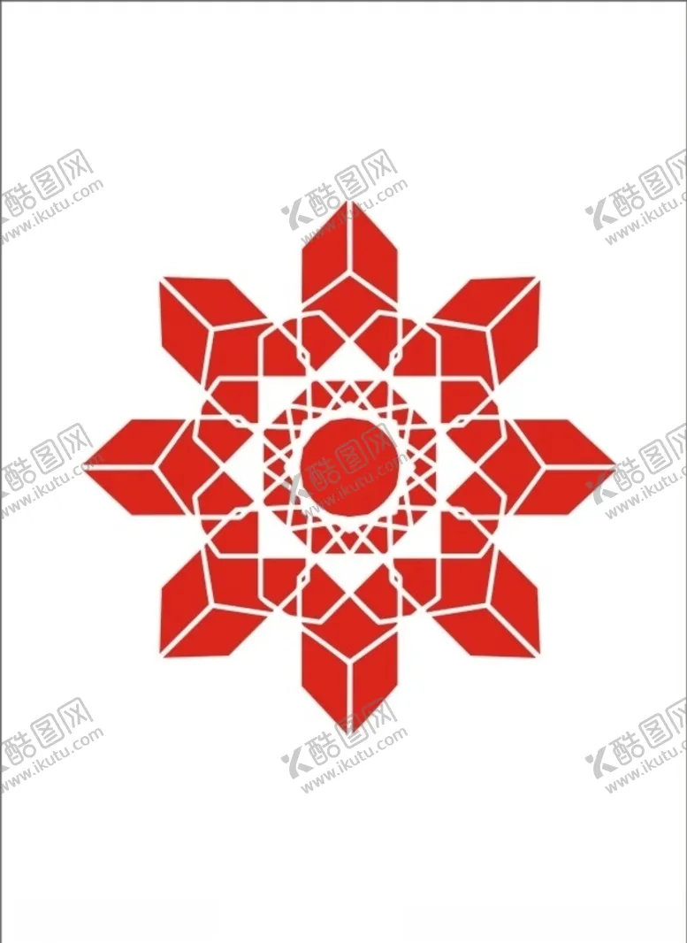 编号：31093107011346086640【酷图网】源文件下载-窗花型花朵花纹时尚