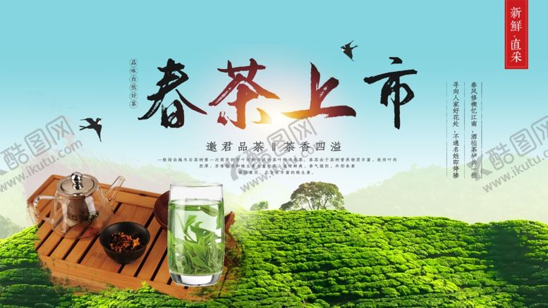 编号：58049909251903599052【酷图网】源文件下载-实景拍摄春茶上市宣传展板